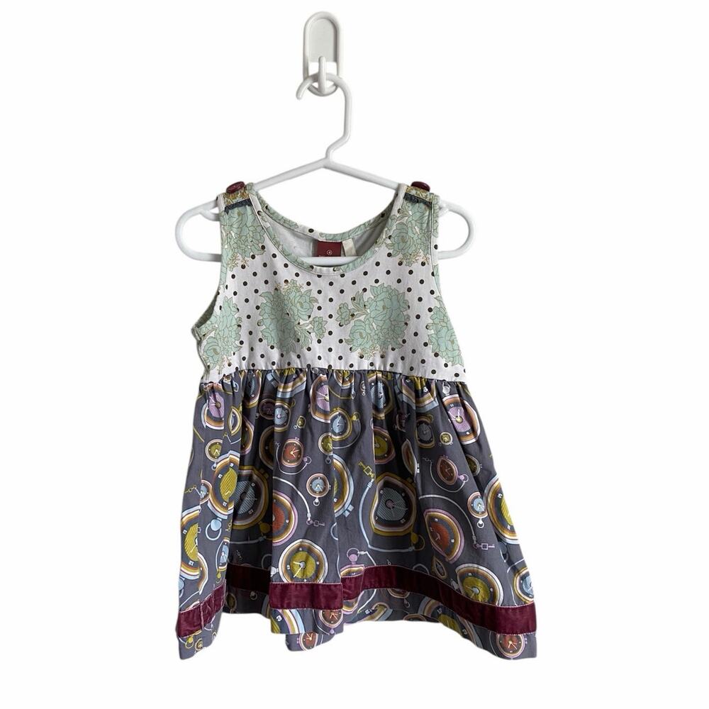Matilda Jane Character Counts Lawerence Francis Sara Sleeveless Clock Tank Sz 4